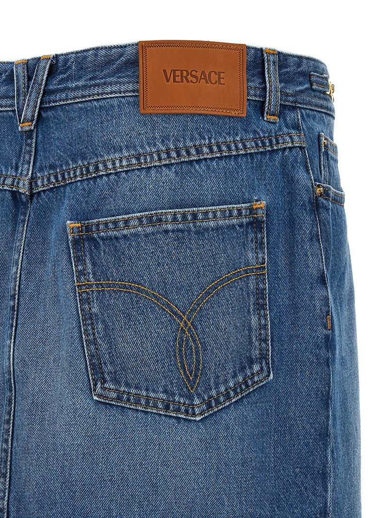 Versace Denim Mini Skirt - Women - Piano Luigi