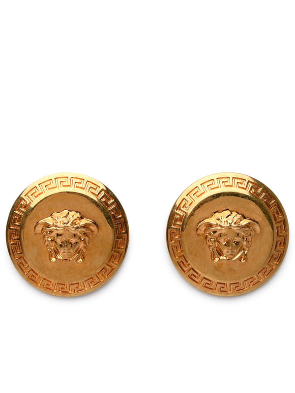 Versace Gold Brass Tribute Medusa Earrings - Women - Piano Luigi