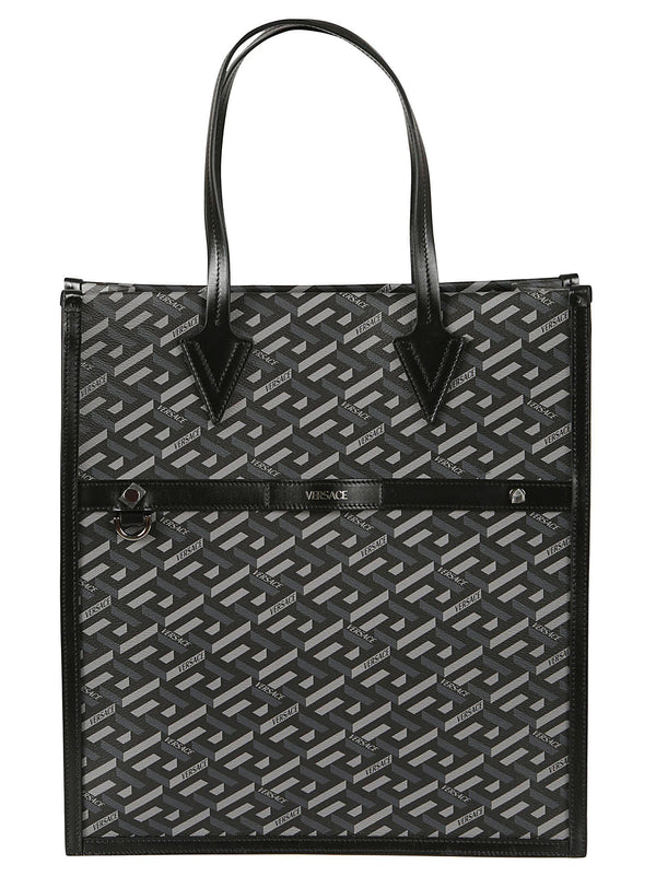 Versace Greca Signature Canvas Tote - Men - Piano Luigi