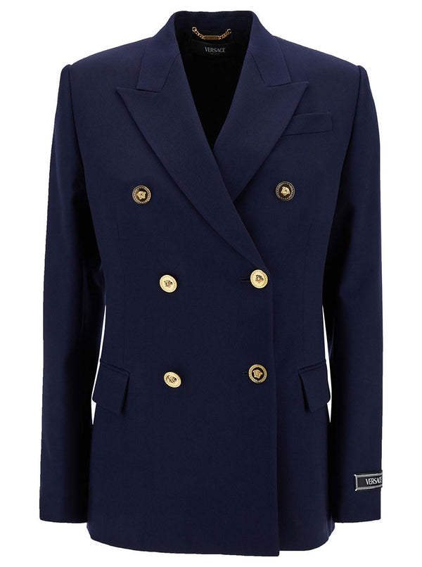 Versace Inforrmal Double Breasted Blazer - Women - Piano Luigi