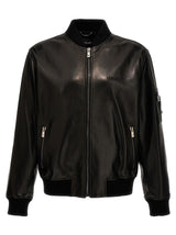 Versace Leather Bomber Jacket - Men - Piano Luigi