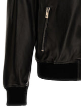 Versace Leather Bomber Jacket - Men - Piano Luigi