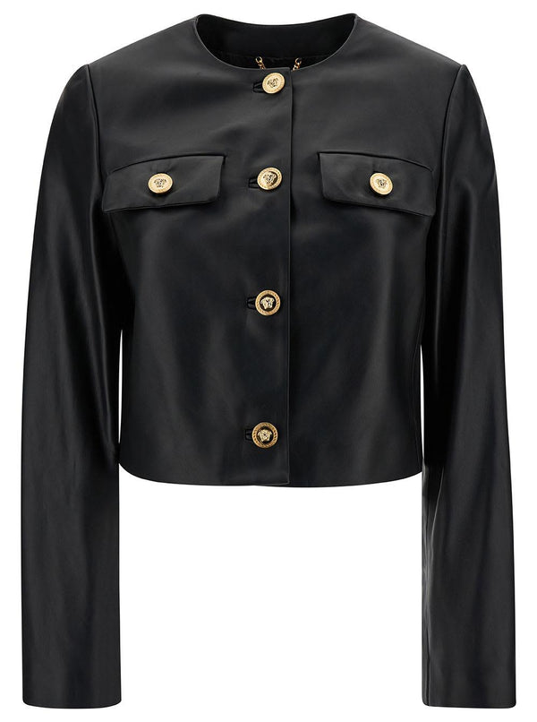 Versace Leather Jacket - Women - Piano Luigi