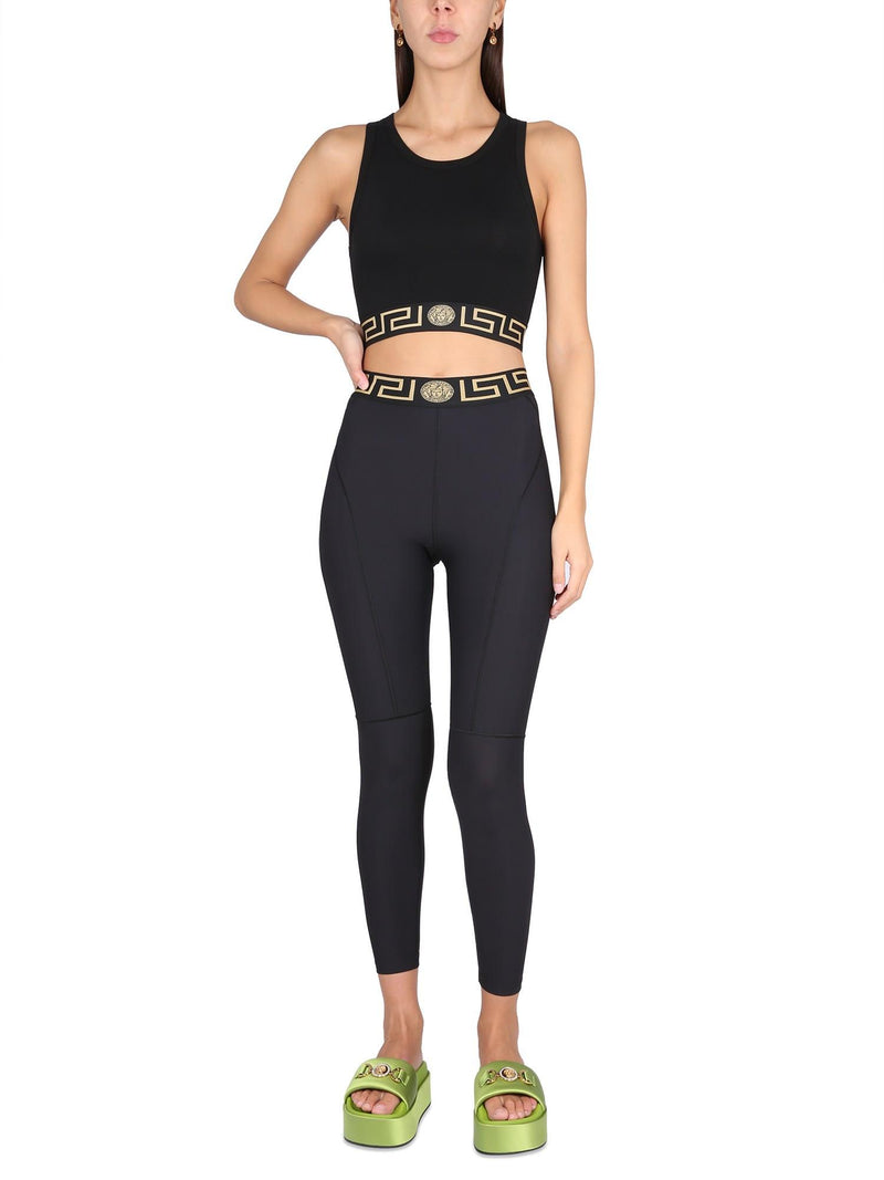 Versace Leggings Con Logo barocco/medusa - Women - Piano Luigi