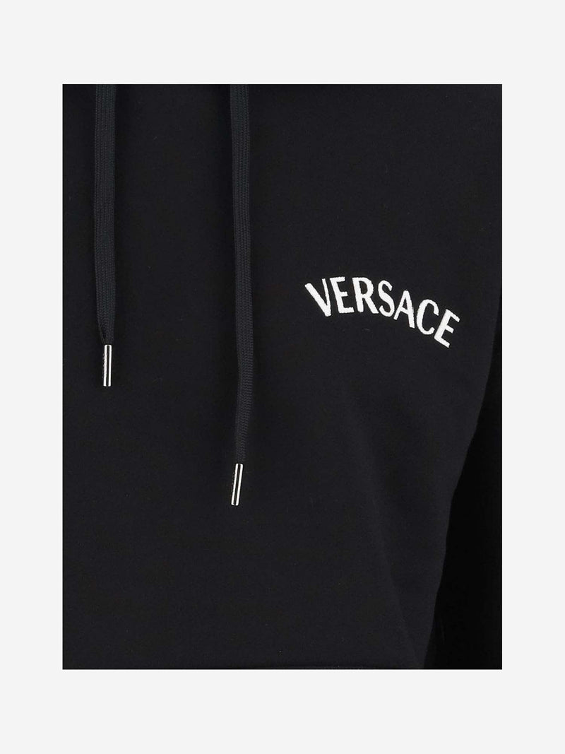 Versace Logo Cotton Hoodie - Men - Piano Luigi