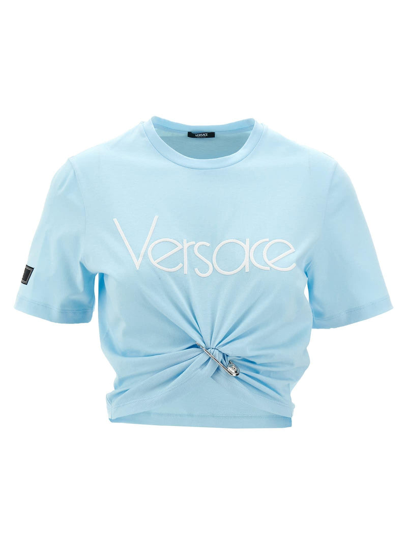 Versace Logo Crop T-shirt - Women - Piano Luigi