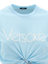 Versace Logo Crop T-shirt - Women - Piano Luigi