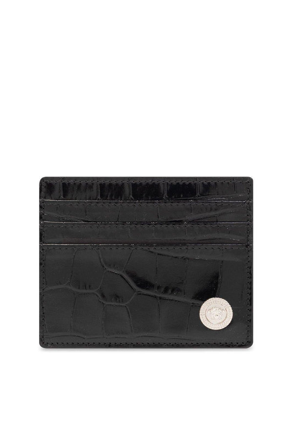 Versace Logo-plaque Embossed Cardholder - Men - Piano Luigi