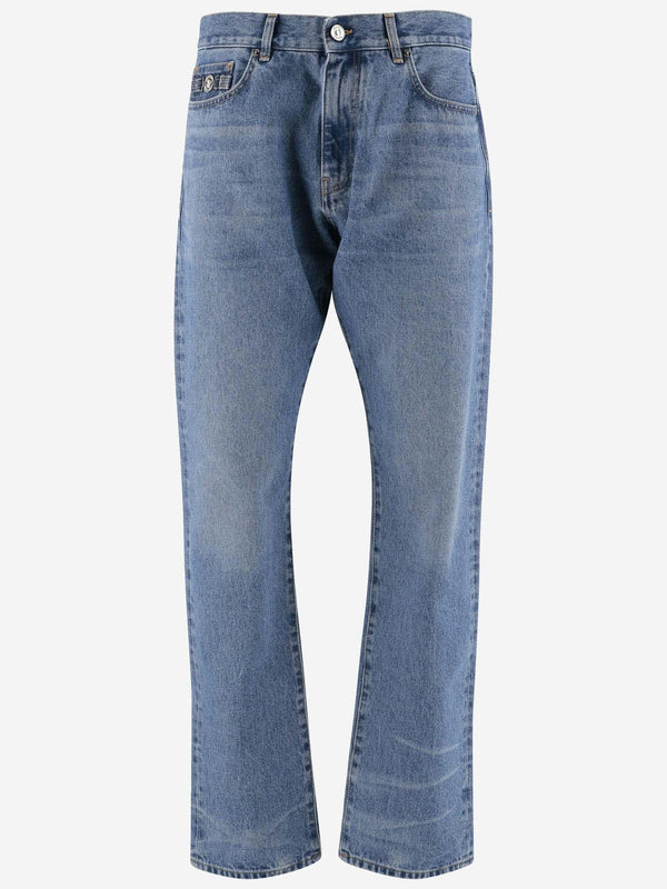 Versace Medusa Cotton Denim Jeans - Men - Piano Luigi