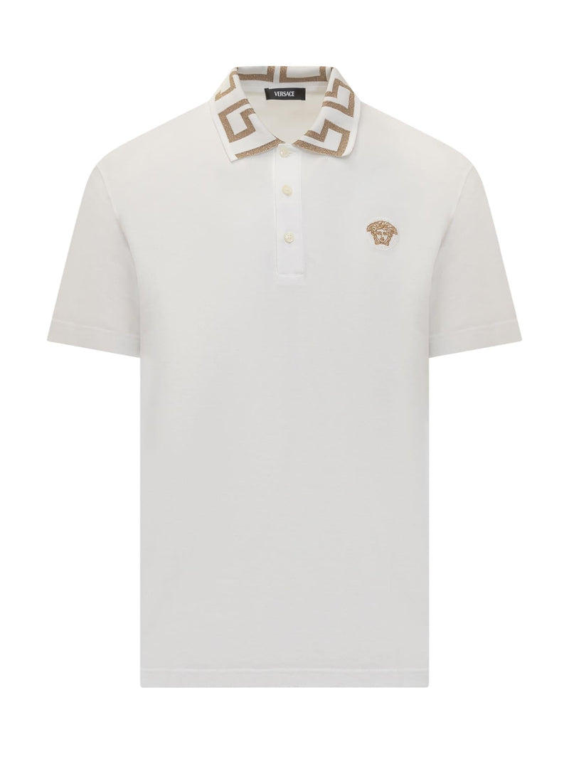 Versace Medusa With Greca Jacquard Polo Shirt - Men - Piano Luigi