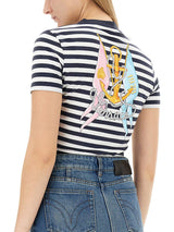 Versace Nautical Stripe T-shirt - Women - Piano Luigi