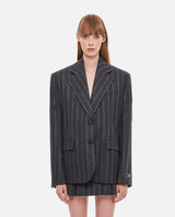 Versace Oversized Striped Blazer - Women - Piano Luigi