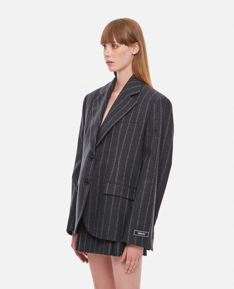 Versace Oversized Striped Blazer - Women - Piano Luigi