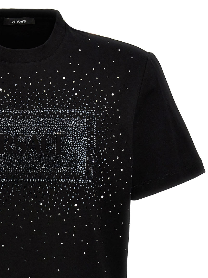 Versace Rhinestone Logo T-shirt - Men - Piano Luigi