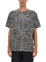 Versace Silhouette Baroque Logo T-shirt - Men - Piano Luigi