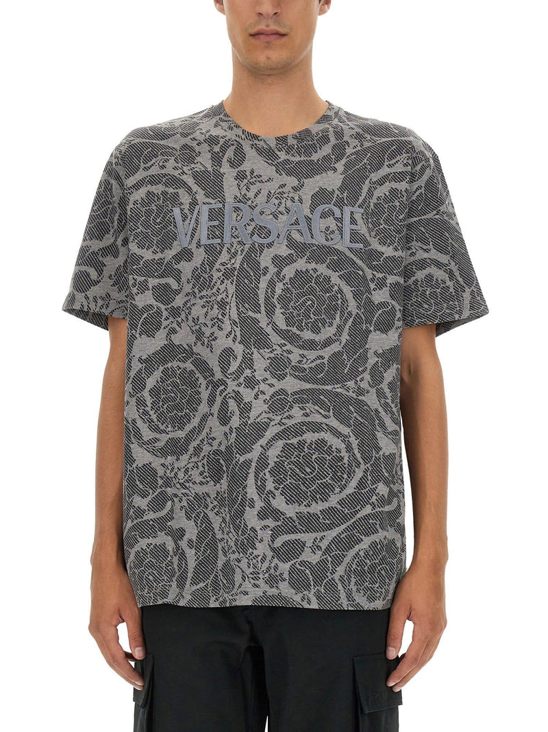 Versace Silhouette Baroque Logo T-shirt - Men - Piano Luigi