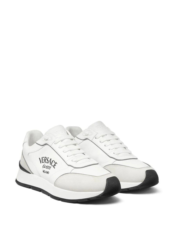 Versace Sneaker Calf Leather+suede+ Embroidery - Men - Piano Luigi