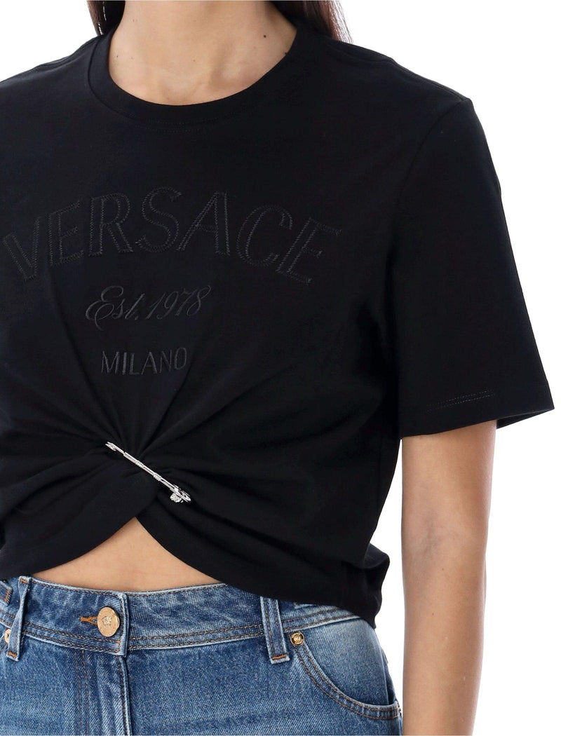 Versace Stamp Crop T-shirt - Women - Piano Luigi