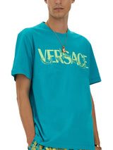 Versace T-shirt With Baroque Logo - Men - Piano Luigi