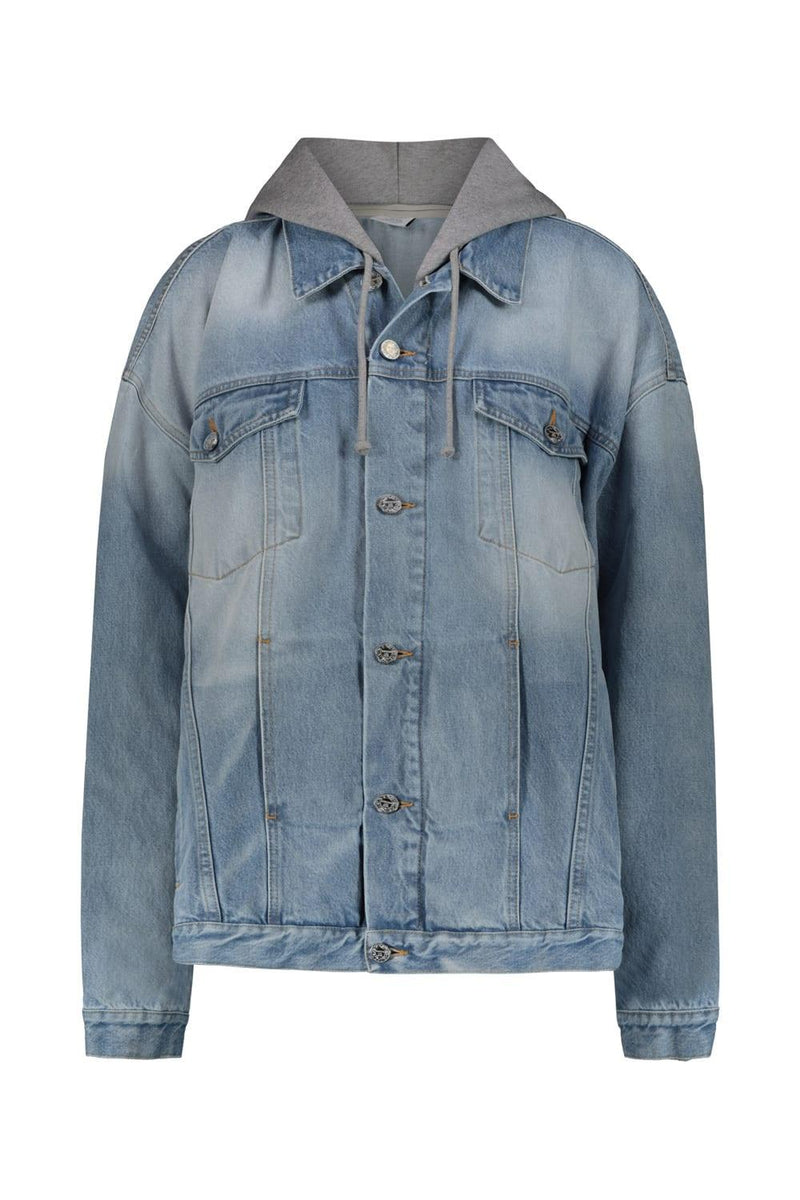 VETEMENTS Hooded Denim Jacket - Women - Piano Luigi