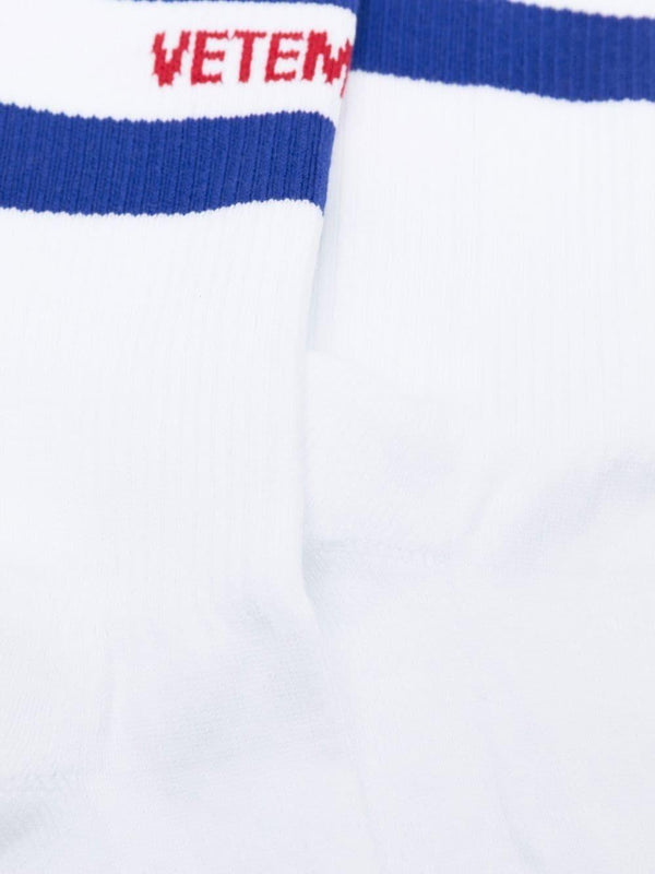 VETEMENTS Logo Intarsia Striped Socks - Men - Piano Luigi